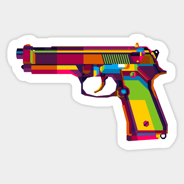 Classic Handgun Sticker by wpaprint